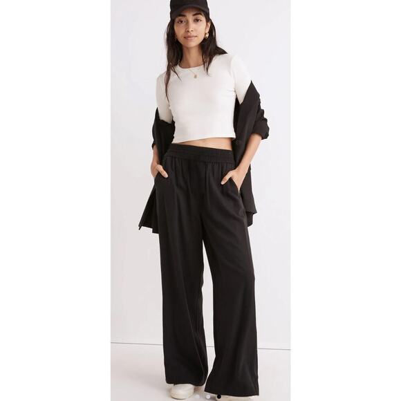 Madewell Drapeweave Carley Wide-Leg Pants - Picture 1 of 8